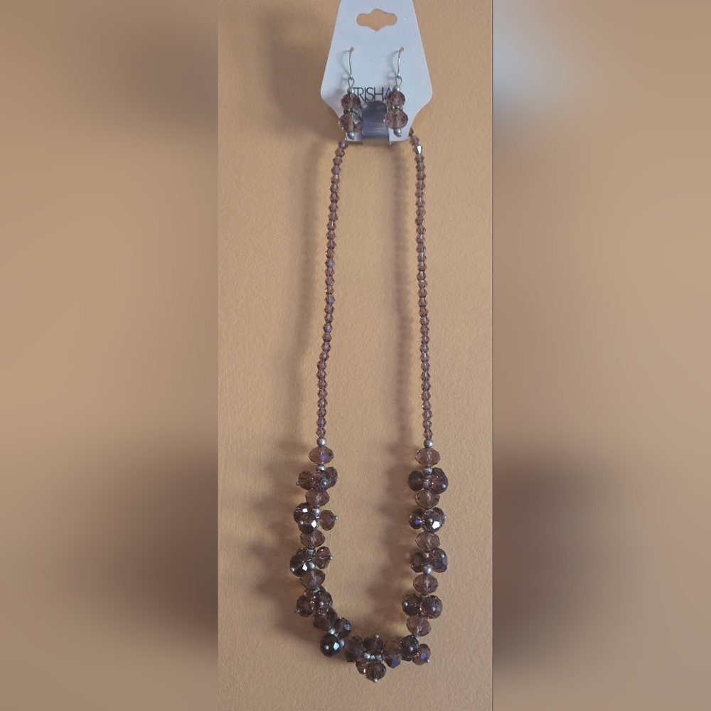 Trisha Waldron Beaded Necklace and Earring Set